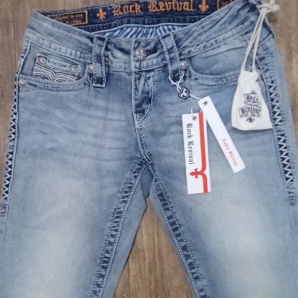 Rock Revival Women's 26 Ankle Skinny Jen Embellished Embroidered - Picture 5 of 13